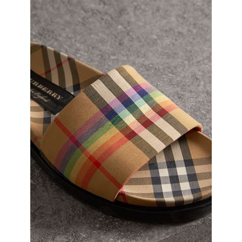 burberry vintage check slides|burberry vintage check low top.